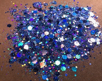 Peeka Blue**Chunky Glitter, Festival Glitter, Nail Glitter, Cosmetic Grade Glitter