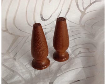 Vintage Retro Wooden Salt & Pepper Shakers