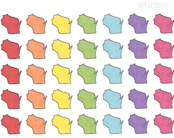 Wisconsin Stickers|| Planner Stickers