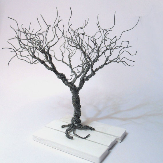 wire tree silver plated copper wire minimalistic decor wire tree silver plated copper wire minimalistic decor