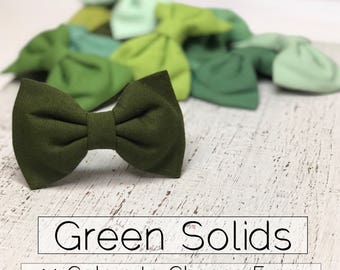 4 Hair Bow Set, Green Hair Bow, Girl Hair Bow, Mini Hair Bow, Teen Hair Bow, Toddler Hair Bow, Infant Hair Bow, Headband, Hair Barrette
