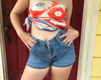 Vintage Floral Silk Scarf