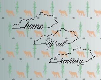 kentucky home svg, home state ky svg files for cricut, silhouette studio files, instant download clip art, cutting template, vector files