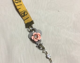 Tape Measure and Vintage Key Bracelet