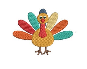 Thanksgiving Girl Turkey Embroidery Design Fill Design Machine Embroidery Instant Download ER1009F
