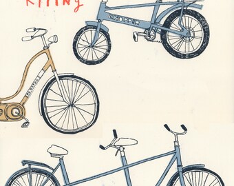 Nice Wheels - bike screen print