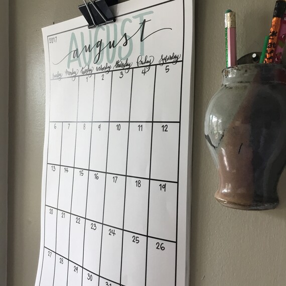2018-2019 School Year Calendar *digital download*