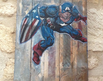 Painting on reclaimed pallet wood