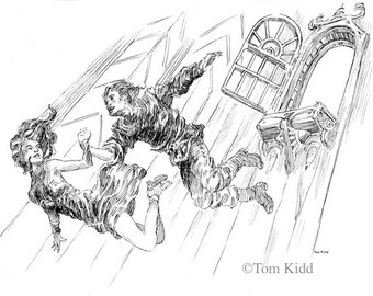 Freefall Jump (pen and ink)