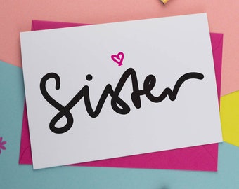 Personalised Sister Birthday Card | Sister Birthday Card | Birthday Card | Card for Sister | Personalised Sister Card | Personalised Card