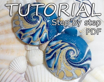 Earrings tutorial, Jewelry tutorial, Tutorial, Polymer clay tutorial, Step by step, How to make earrings, Handmade tutorial, Craft tutorial