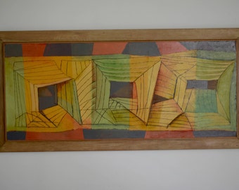 Vintage Abstract Painting - Mid Century Modern