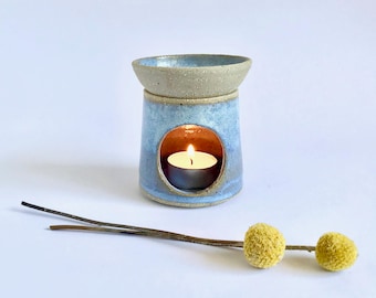 Handmade ceramic oil burner - blue - boho decor - gifts for her - gifts for mum - gifts for sister - essential oil - incense