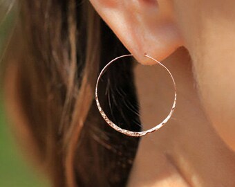 Large Hoop Earrings, Gold Filled Hoop Earrings, Hammered Hoop Earrings, Hoop Earrings, Large Hoop Earrings, Gold Hammered Earrings
