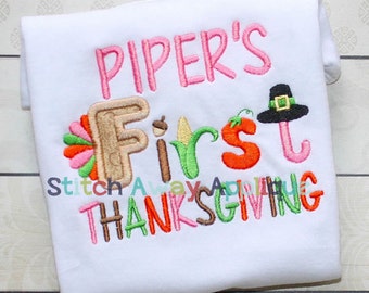 First Thanksgiving Machine Applique Design