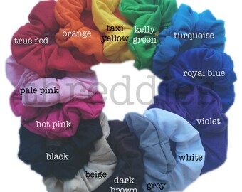 cotton scrunchies // pick your colors // bulk cotton scrunchie pack