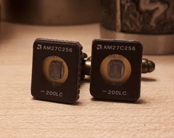 Atmel Microprocessor Cufflinks 27C256