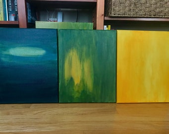Blue, Green, Yellow Landscape Series