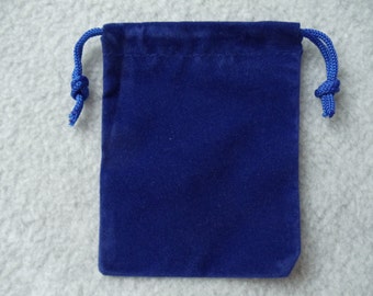 Blue Velvet Drawstring Pouch 3X4 Inch Set of 6 Blue Velvet Bags Velveteen Bag Velour Pouch Blue Pouch Jewelry Pouch