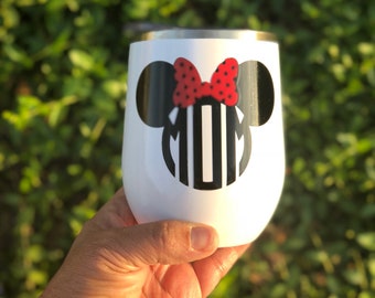 Disney mom // steel tumbler // wine glass // steel wine cup/: wine cup // Mother's Day gift// mom// gift for mom
