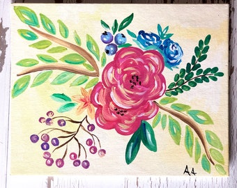 Summer Florals in Acrylic
