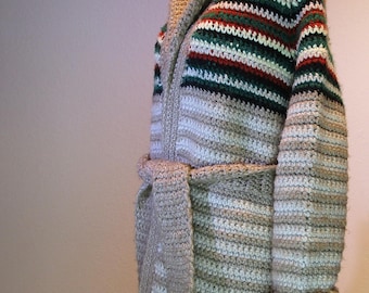 Vintage Cowichan Winter "Boho Chic" Long Cardigan * One of a Kind *