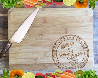 Name Stamp (Male Version) - Personalised Engraved Bamboo Chopping Board
