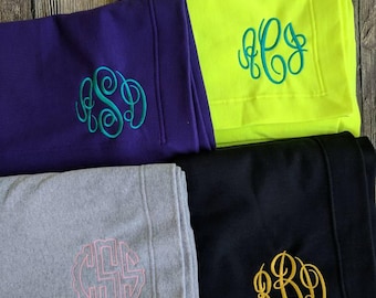 Monogram stadium blankets, customized stadium blanket, embroidered stadium blanket, personalized lap blanket, Stadium throw, monogrammed