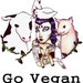 Vegan is Love - Go Vegan collectible art sticker