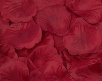 500pcs Dark Red Petals Burgundy Petals Wedding Petals Silk Rose Flowers Petals Silk Petals Decorations Silk Petals Dark Red Rose Petals