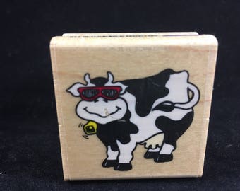 Cow Rubber Stampede Rubber Stamp