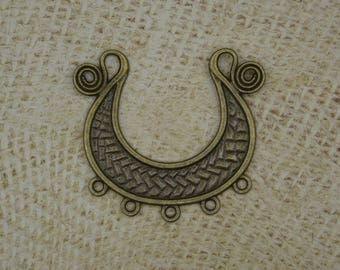 2 large bronze metal connectors Egyptian 56mm