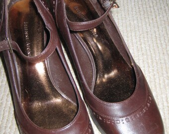 Aigner Mary Janes/Vintage Mary Janes/Brown Leather Mary Janes