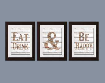 Modern Kitchen Wall Art Shabby Chic Eat And Drink Be Happy Modern Kitchen Wall Art Shabby Chic Eat And Drink Be Happy