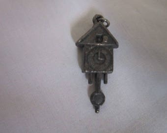 Antique Silver 3D Cuckoo Clocke Charm Bracelet Charm
