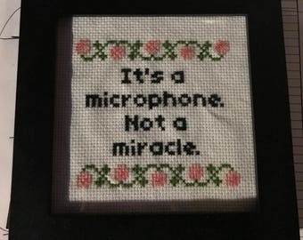 Microphone not a Miracle - Cross-Stitch Pattern