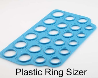Plastic Ring Sizer - Use to help determine your ring size, ring sizer, ring gauge measure, ring multisizer, plastic ring sizer