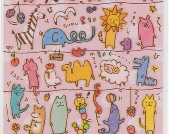 Yuru Animal Stickers - Japanese Stickers - Mind Wave Stickers - Reference A5546A5637-38S5724U5738