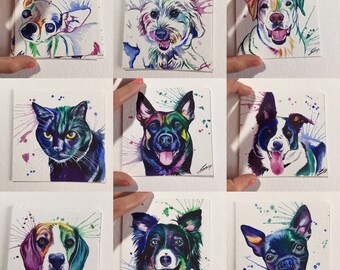 3x2 Miniature watercolor fantasy