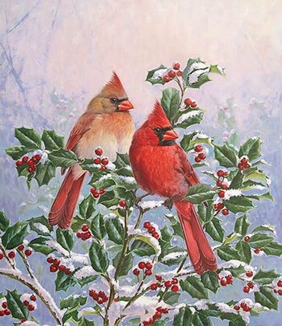 Cardinal Pair Cross Stitch PatternLOOK
