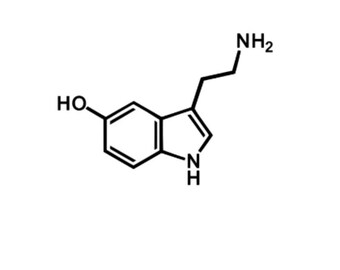 Serotonin Molecule | Science | Bi-Polar Helper | 4-6in Vinyl Decal