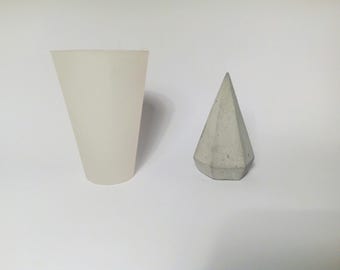 Silicone Mold Pyramid Diamond Geometric mould concrete plaster candle jewelry ring holder diy cast casting decor home