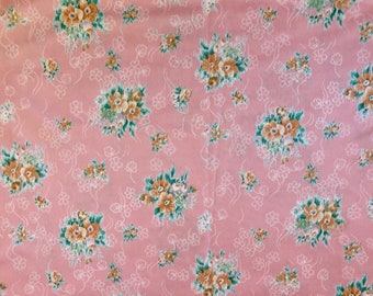 4m of fabric Gorgeous fabric offcut puprle floral retro shabby chic