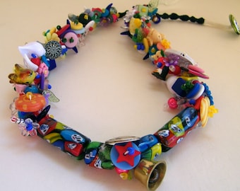 whimsy teacher's finger woven treasure necklace - 25.5 inch