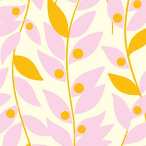 Free Spirit Fabrics Valorie Wells Micro Fiber Fleece Nicey Jane Tangerine FLHB002