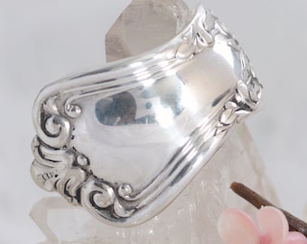 Vintage Spoon Ring - Valley Rose Spoon Ring - Silverware Spoon Ring - Spoon Jewelry - Spoon Ring - Silverware Spoon Jewelry (mcf R104)