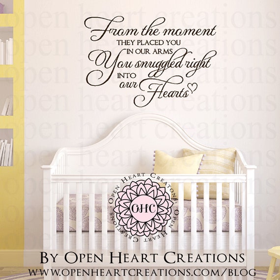 Baby Nursery Vinyl Wall Quote Saying Sential Wall Poem for