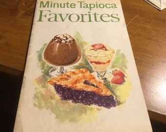 Minute Tapioca Favorites Recipe Book Booklet 1960's, 23 Pgs General Foods