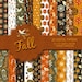Fall digital paper, Thanksgiving paper, flower digital paper, orange, brown, green digital paper, Autumn printable, Seamless patterns