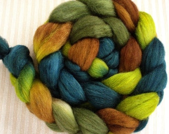 BFL/Silk Combed Top 4 Oz. "Spruce Forest"